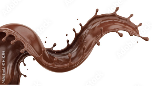 Vector illustration of chocolate splash on a white background