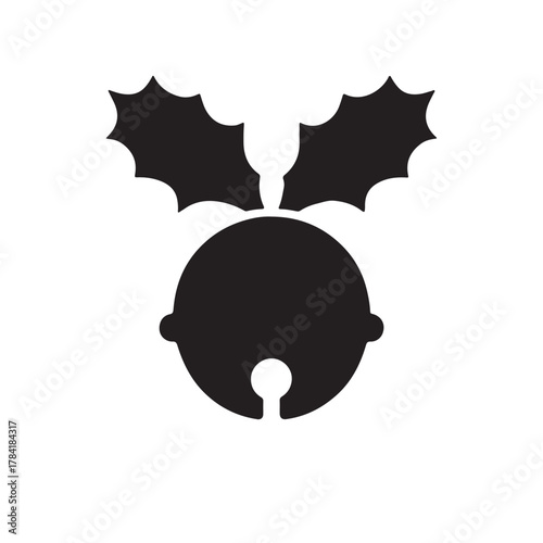 A simple black silhouette of deer antlers forming a circular shape