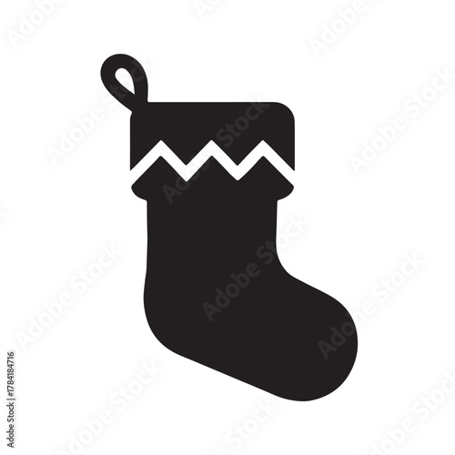 A simple black silhouette of a classic sleigh with a hanging bell