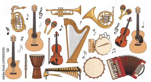 Collection of musical instruments