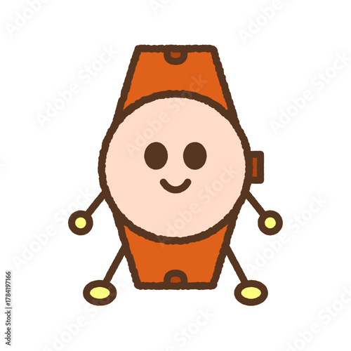 手書き風のキャラクター単品アイコンイラスト　腕時計