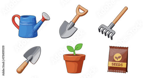 Gardening Tools And Plant Seeds For Home Gardening And Cultivation Activities