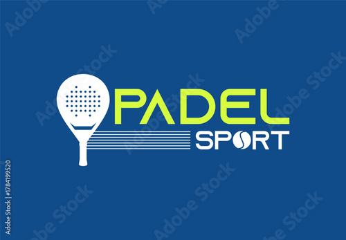 Padel Sport Logo great for clubs, courts, padel shops.