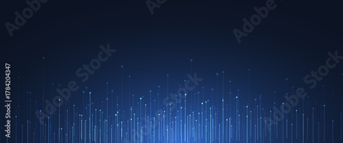 Abstract digital on blue background. Wire frame 3D mesh network line, design sphere, dot and structure. Vector illustration eps 10.