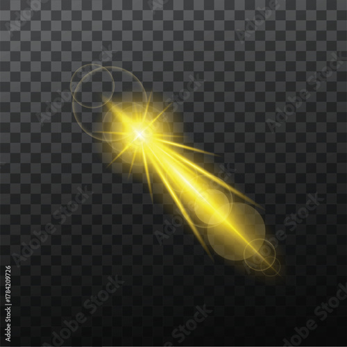 Lens flare light filter from above for backgroundless overlays