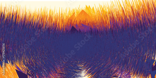 Abstract colorful 70s background vector. Vintage retro wallpaper with rainbow stripes and wavy lines. A 1970 color illustration modern eps10.