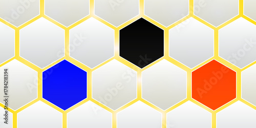 Futuristic abstract tech white 3D hexagon background. Medicine and biotechnology. Vector stock illustration eps10.