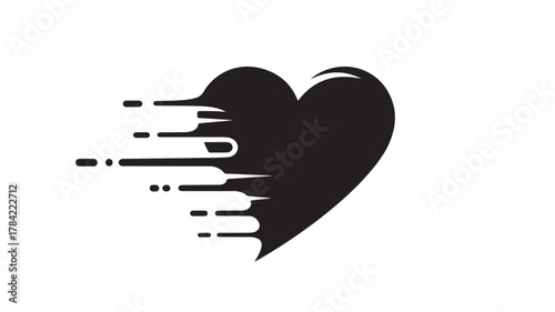 Hand drawing heart vector illustration symbol of love and romance for Valentine's Day design concept