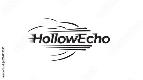 Corporate hollow echo logo vector design illustration symbol concept