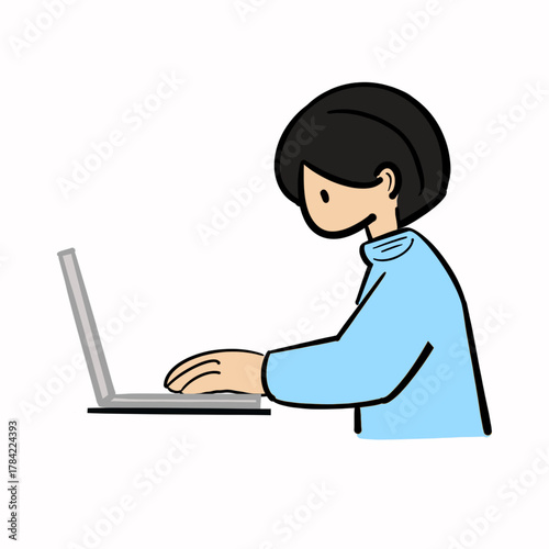 boy with laptop