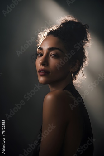 portrait of a beautiful mixed-race woman