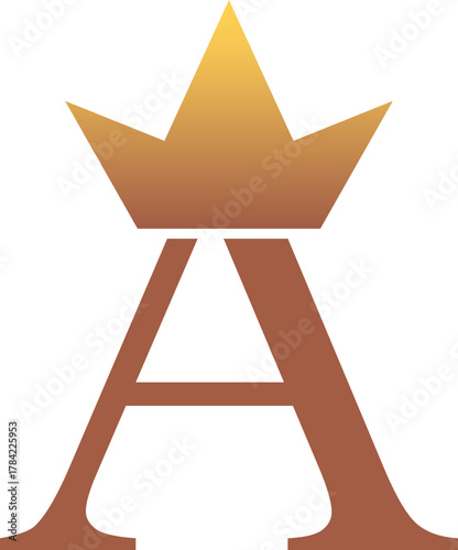 Royal A Logo with Crown