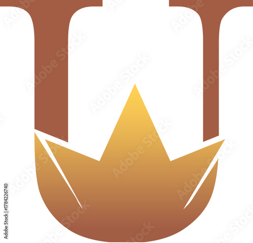 Royal U Logo with Crown