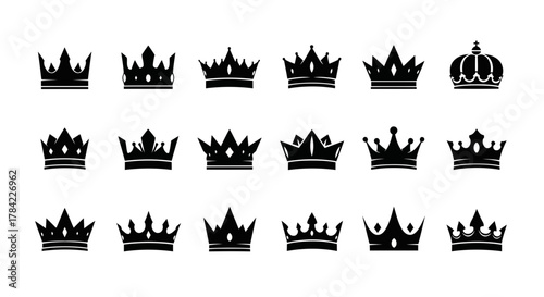 royal crowns vector