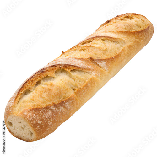 Baguette isolated on white background
