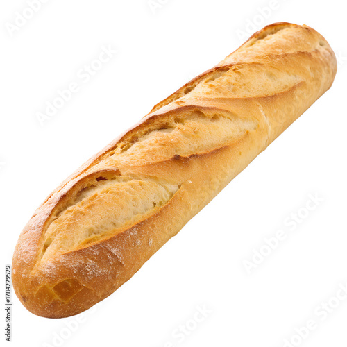 Baguette isolated on white background
