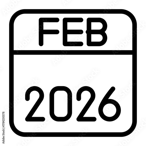 calendar february 2026 icon