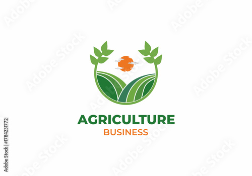 the environment area plantation icon vector logo illustration