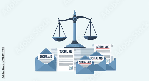 Legal Justice and Social Aid - A Symbolic Representation of Fairness.