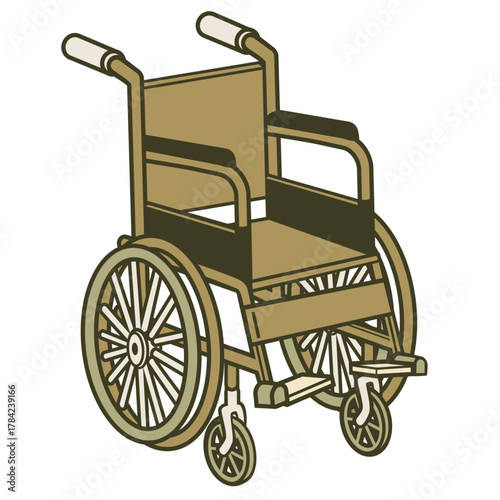 old fashioned carriage on white background