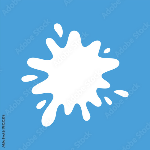 milk splash, splatter, liquid, drop, blob, burst. vector illustration