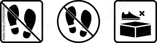 Set of do not step on it symbol