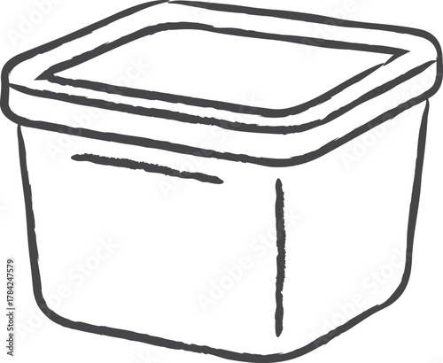 Rectangular storage bin front angle
