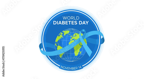 Raise awareness for World Diabetes Day with this globally recognized symbol of hope and support, promoting health and education on November 14th.