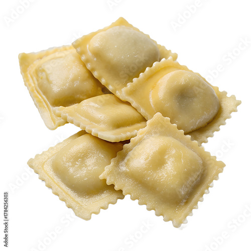 Ravioli isolated on white background