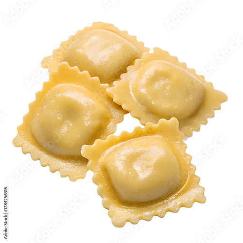 Ravioli isolated on white background
