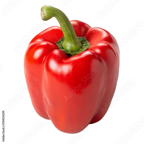 Red Bell Pepper isolated on white background