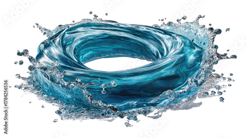 Whirlpool of Azure: A dynamic vortex of water, captured mid-motion, epitomizes the raw power and beauty of the liquid element. Its mesmerizing form draws the viewer in.