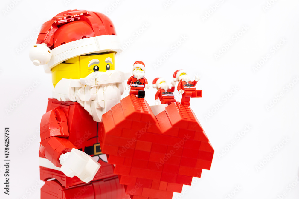 Naklejka premium Hong Kong, November 9 2025: one of Christmas character Santa clause celebrate in Christmas