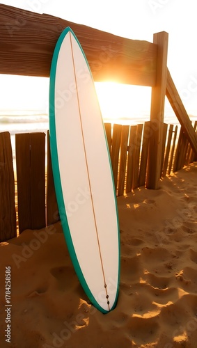 Generative AI surfboard waiting for the perfect wave.