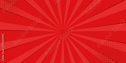 Comic background with red color