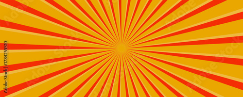 Autumn color sun rays background. Abstract orange sun rays design wallpaper. Colorful swirling lines for templates. modern vector illustrator, website, textures,