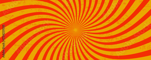 Autumn color sun rays background. Abstract orange sun rays design wallpaper. Colorful swirling lines for templates. modern vector illustrator, website, textures,