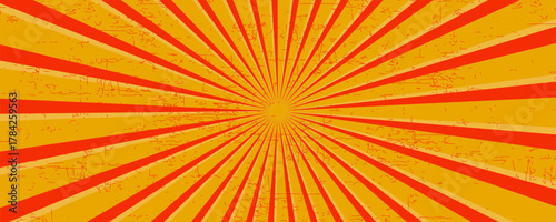 Autumn color sun rays background. Abstract orange sun rays design wallpaper. Colorful swirling lines for templates. modern vector illustrator, website, textures,