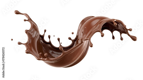 Vector illustration of chocolate splash on a white background