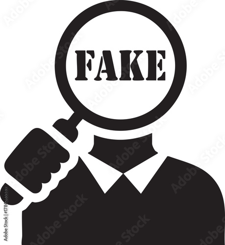 Fact-Checking Misinformation: Magnifying Glass Revealing 'FAKE' News