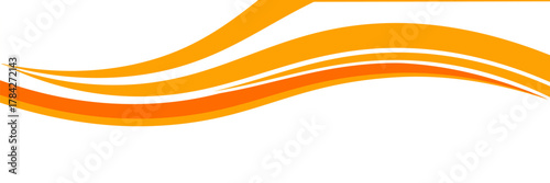 Vector orange line background curve element with white space for text and message design, overlapping layers, vector
