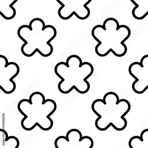 Repeating culinary patterns line art transparent background