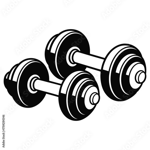 dumbbell isolated on white background