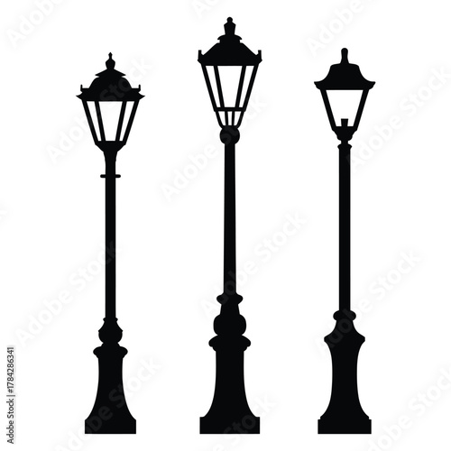 street lamp vector