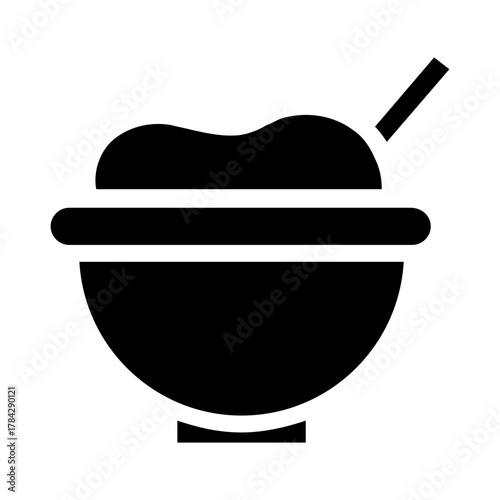 illustration of a porridge in bowl