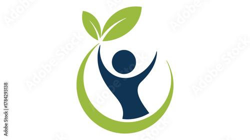Healthy life growth human logo
