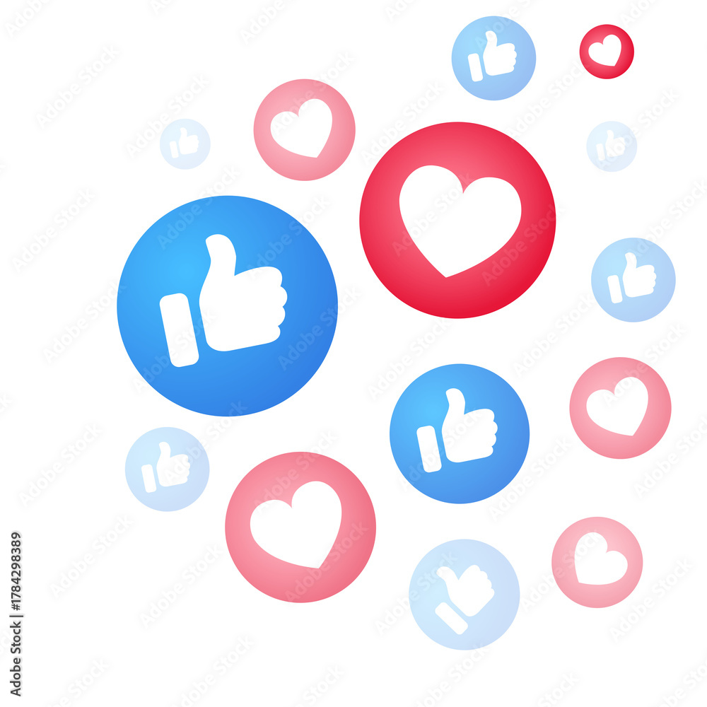 Obraz premium heart shaped like button