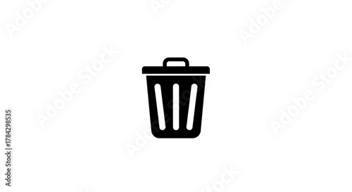 Simple trash can icon for delete and remove functions on a website