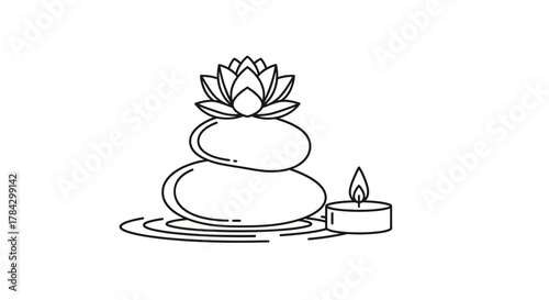 still life with candles and flowers