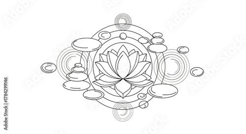 vector illustration of an abstract floral ornament